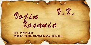Vojin Kosanić vizit kartica